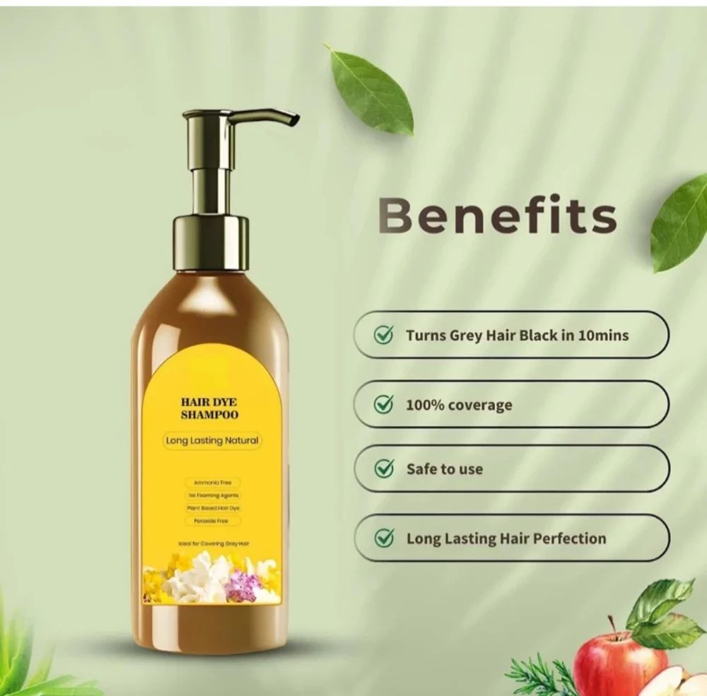 ✨ Long Lasting Natural Hair Dye Shampoo ( Pack of 2 )✨ Buy 1 🧴Get 1 Free 🧴