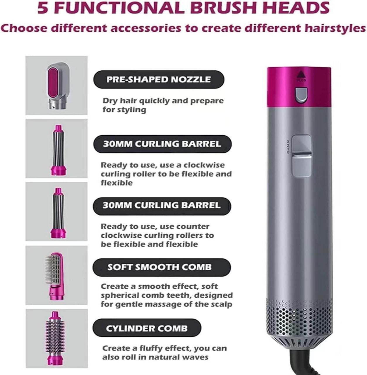 5 in 1 Multifunctional Hair Dryer Styler.