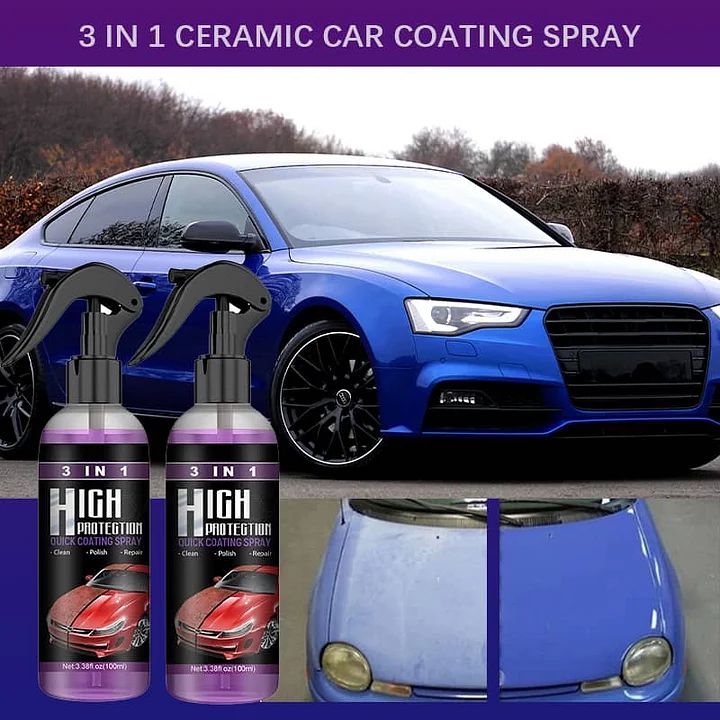3 in 1 High Protection Coating Sprey (Pack of 2) 200ml Each Buy 1 🧴 Get 1 🧴 Free