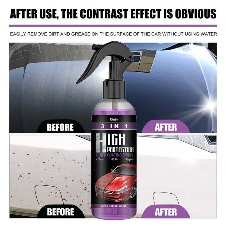3 in 1 High Protection Coating Sprey (Pack of 2) 200ml Each Buy 1 🧴 Get 1 🧴 Free