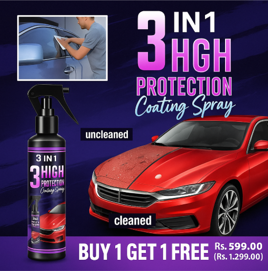 3 in 1 High Protection Coating Sprey (Pack of 2) 200ml Each Buy 1 🧴 Get 1 🧴 Free