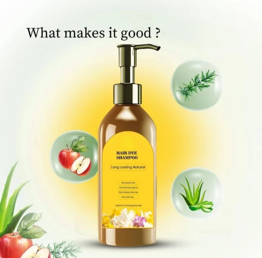 ✨ Long Lasting Natural Hair Dye Shampoo ( Pack of 2 )✨ Buy 1 🧴Get 1 Free 🧴