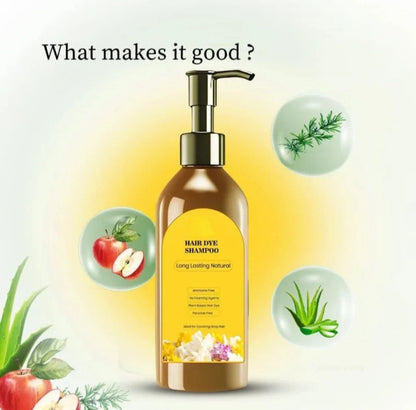 ✨ Long Lasting Natural Hair Dye Shampoo ( Pack of 2 )✨ Buy 1 🧴Get 1 Free 🧴