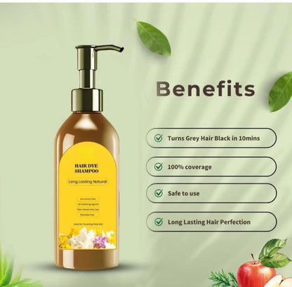 ✨ Long Lasting Natural Hair Dye Shampoo ( Pack of 2 )✨ Buy 1 🧴Get 1 Free 🧴